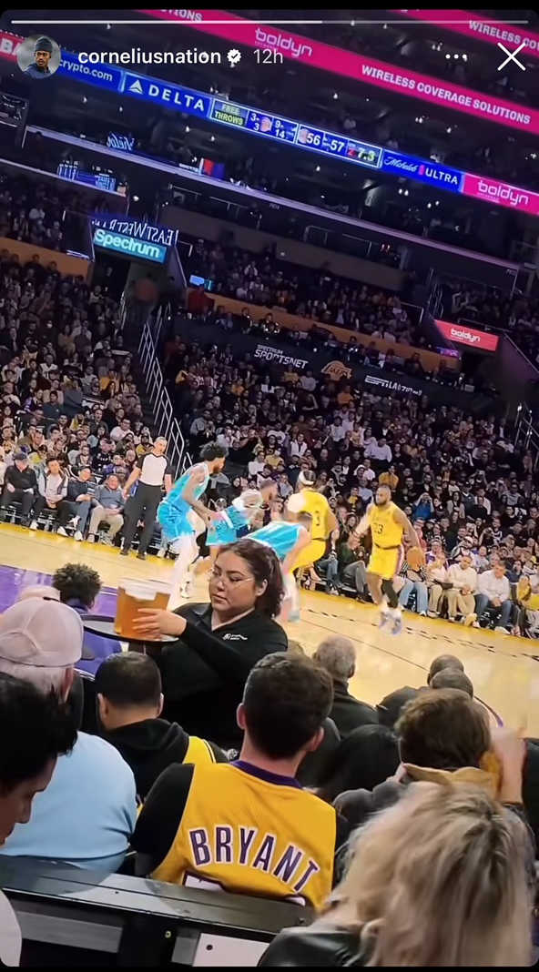 Screenshot from Cornelius Johnson’s Instagram story.